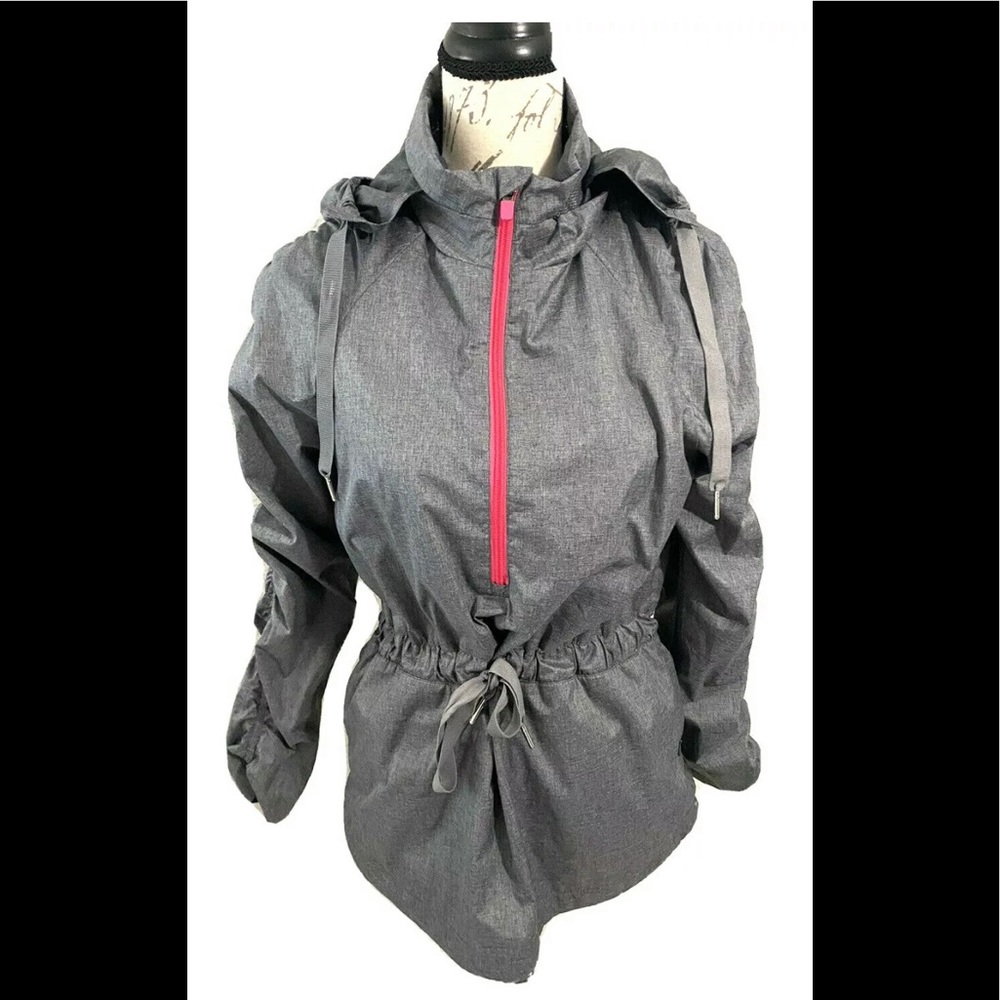 Fabletics Gray Windbreaker Pullover Jacket Size S - image 1